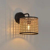 wall creative rattan wall lamp for bedroom bedside stairs corridor interior mounted lighting sconce indoor decoration fixtures
