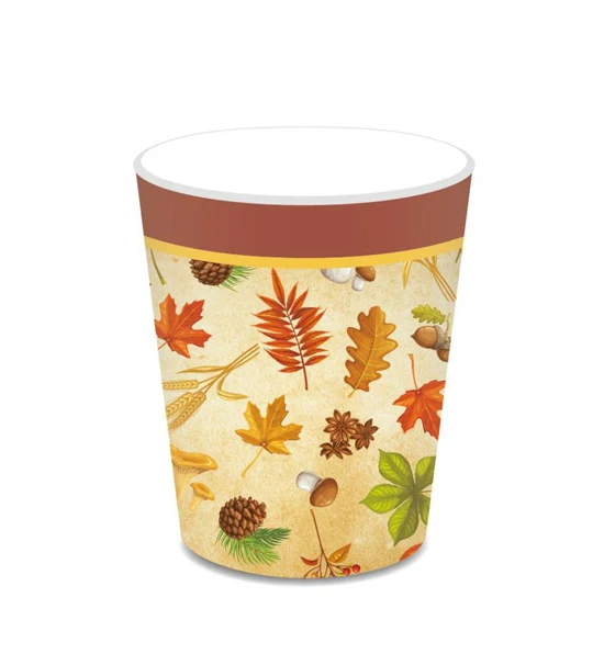 44 шт./компл. бумажные тарелки с изображением кленового листа чашки для исповедь