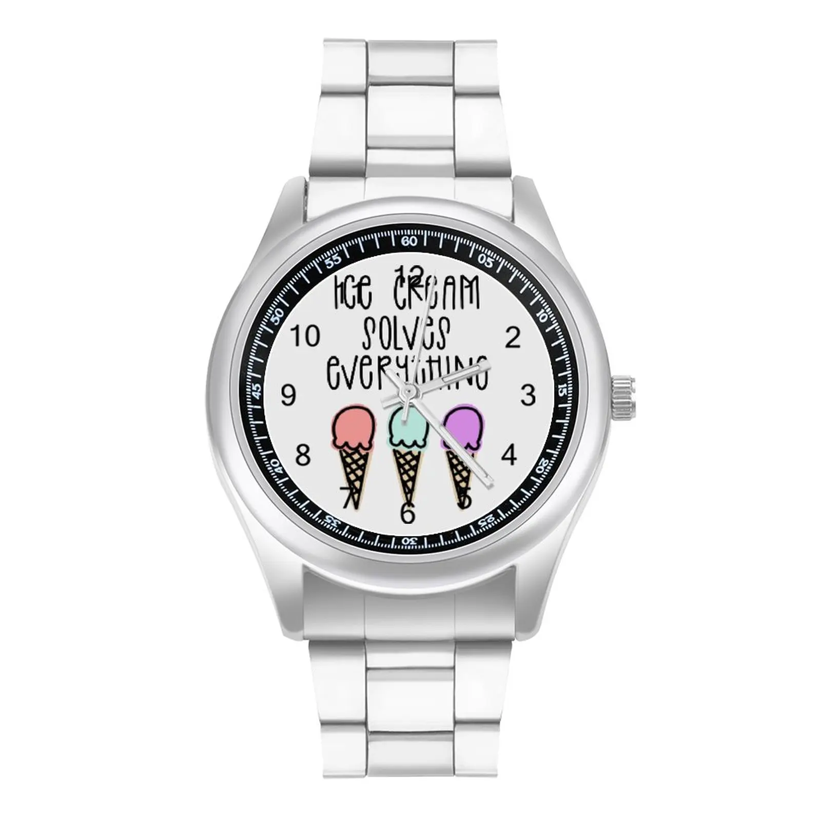 

Кварцевые часы с мороженым, дизайнерские крутые наручные часы из нержавеющей стали, хит продаж, наручные часы для бизнес-девушек