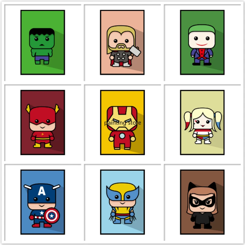 

Cartoon Marvel Spiderman Hulk 5D Diamond Painting Full Drill Mosaic DIY Painting Diamond Embroidery Cross Stitch Kits Kids Gift