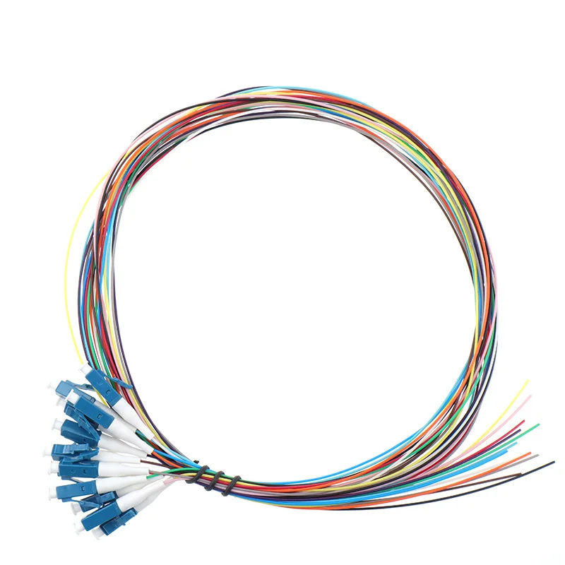 

12 Colors LC/UPC Pigtail-SM(9/125) Fiber Optical Patch Cord/Pigtail 1M fanout fiber optic Pigtails SM simplex Free shipping