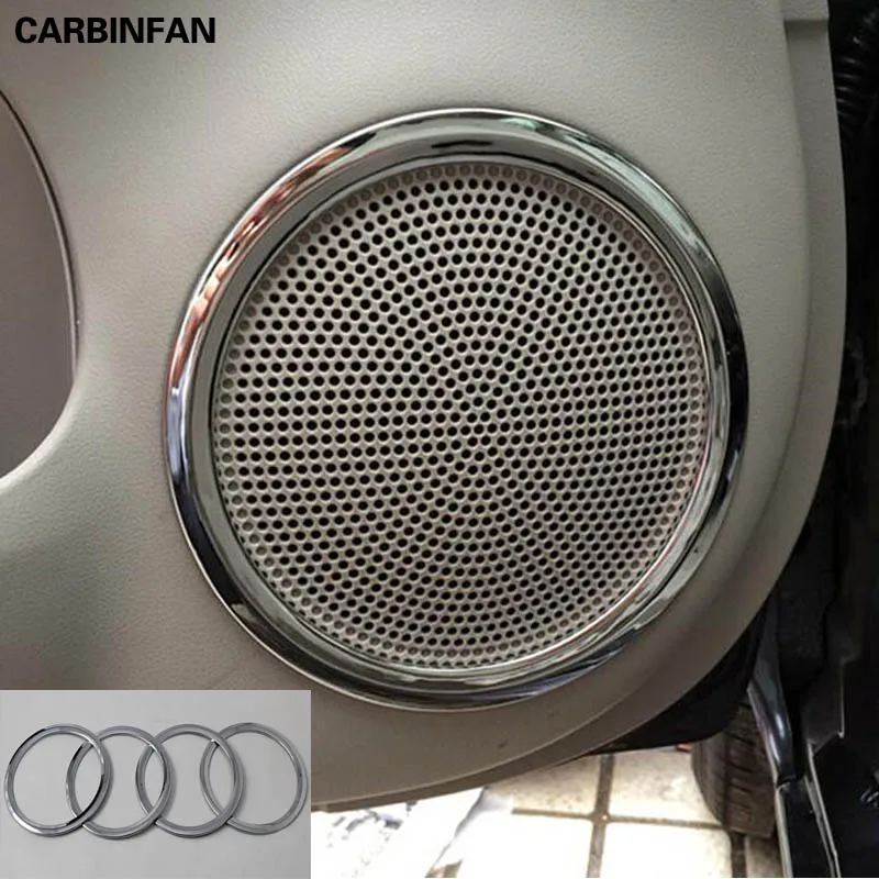 Стайлинг автомобиля хромированная дверь стерео динамик кольцо крышка отделка