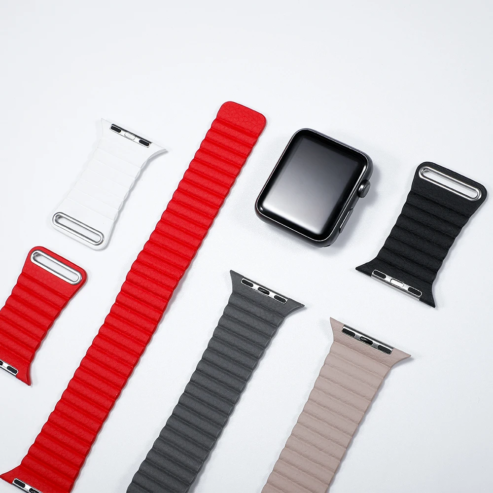 Кожаный ремешок для apple watch, ремешок для apple watch 5, 4, 40 мм, 44 мм, correa iWatch 42 мм, 38 мм, браслет, Аксессуары для наручных часов
