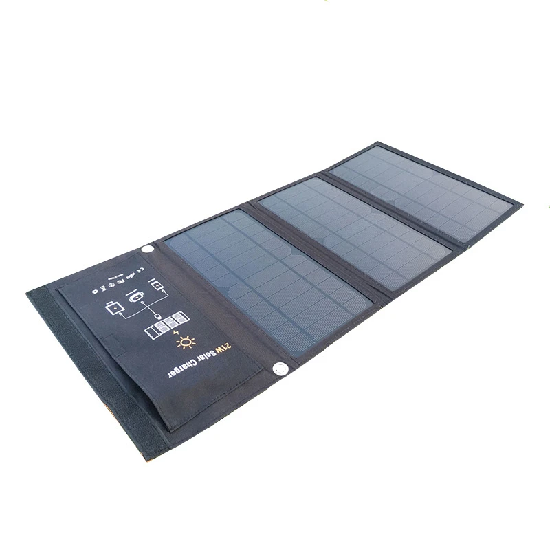 

KERNUAP 15W 21W 28W Portable Solar Charger for Mobile Phone Camping Travel Foldable Power Panel Charging with Dual USB Ports