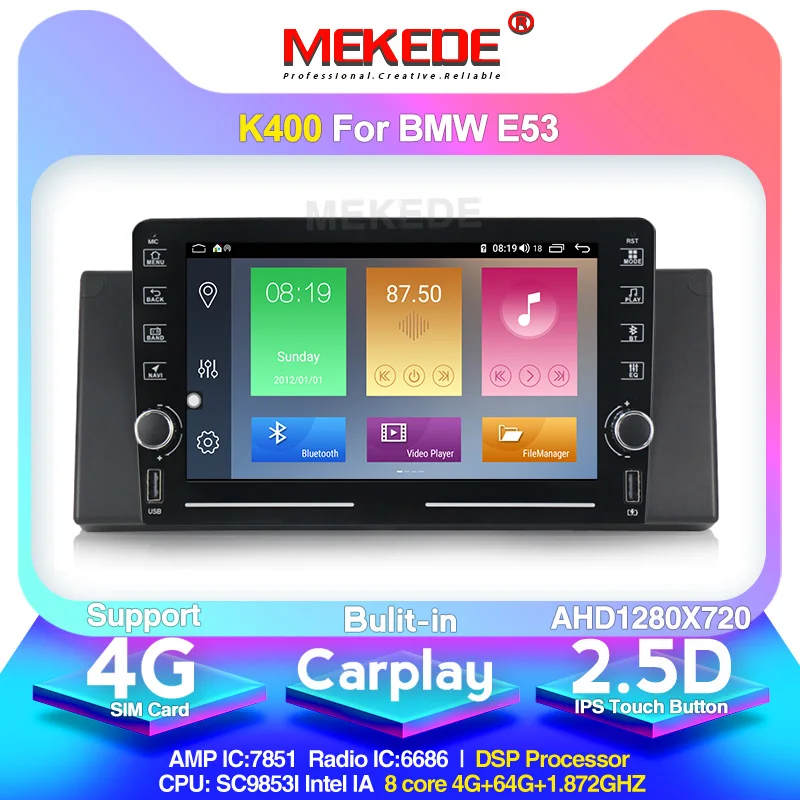 MEKEDE K400 Android 10 0 4 + 64g ips dsp для BMW 5 серии X5 E53 E39 M5 автомобильный Радио мультимедийный