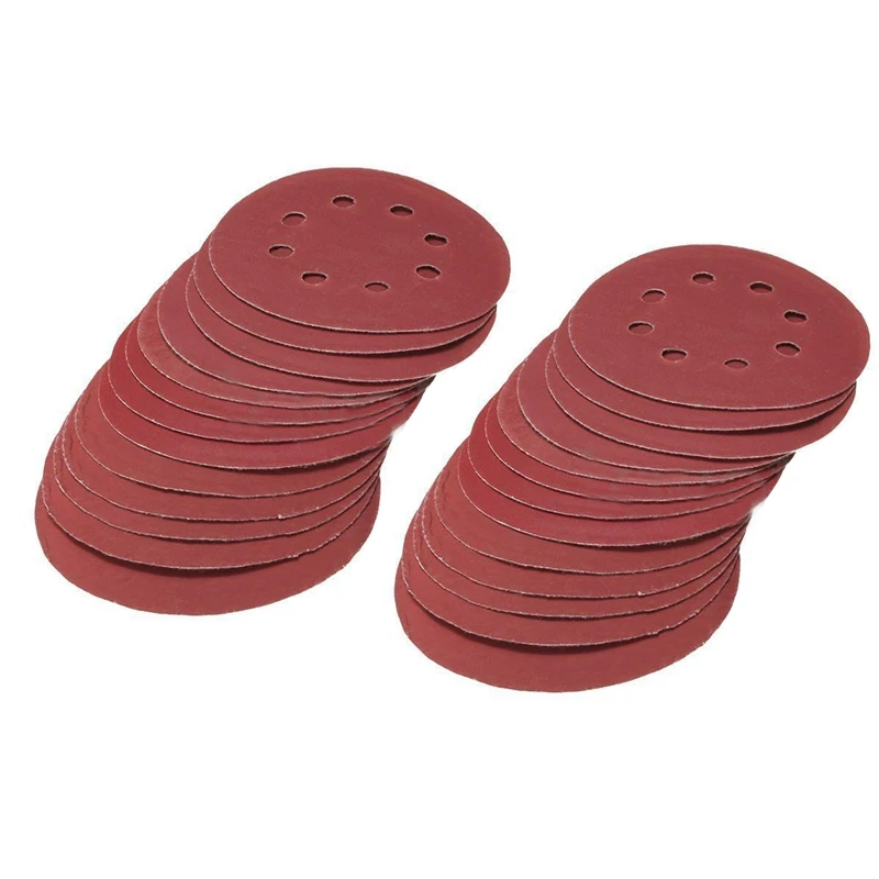 Top-25pcs 5 дюймов шлифовальные диски 125 мм 8 отверстий наждачная бумага 800 1000 1200 1500 2000
