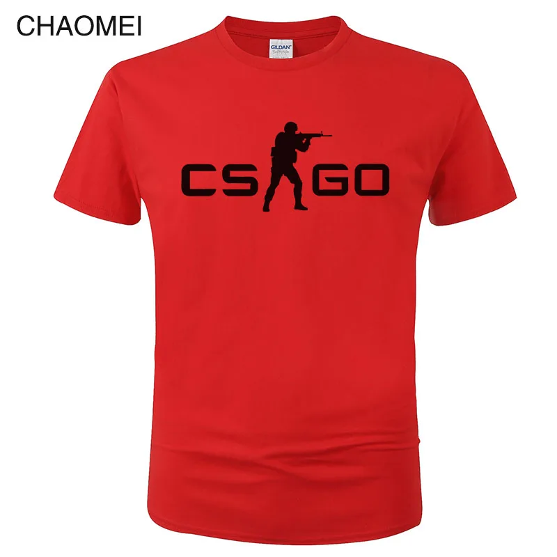 Игра CS GO Футболка мужская летняя футболка csgo высокое качество мужские футболки, брендовая одежда хип хоп топы Homme футболка C105