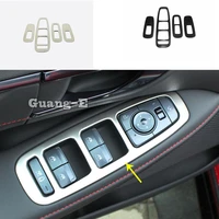 for hyundai sonata dn8 10th 2020 2021 car sticker stainless steel door window glass switch panel cover trim lift frame handrail