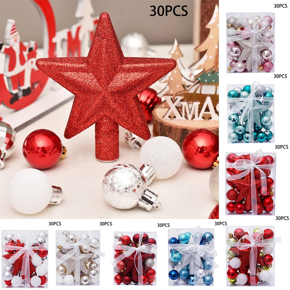 

PVC Christmas decoration ball Supplies Universal 30mm Xmas Tree Ball Bauble