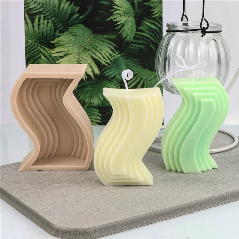 

Silicone Geometric Shape Candle Mold Wedding Atmosphere Layout Fragrant Soap Mold Aroma Baking Cake Ice Wax Mould candle making