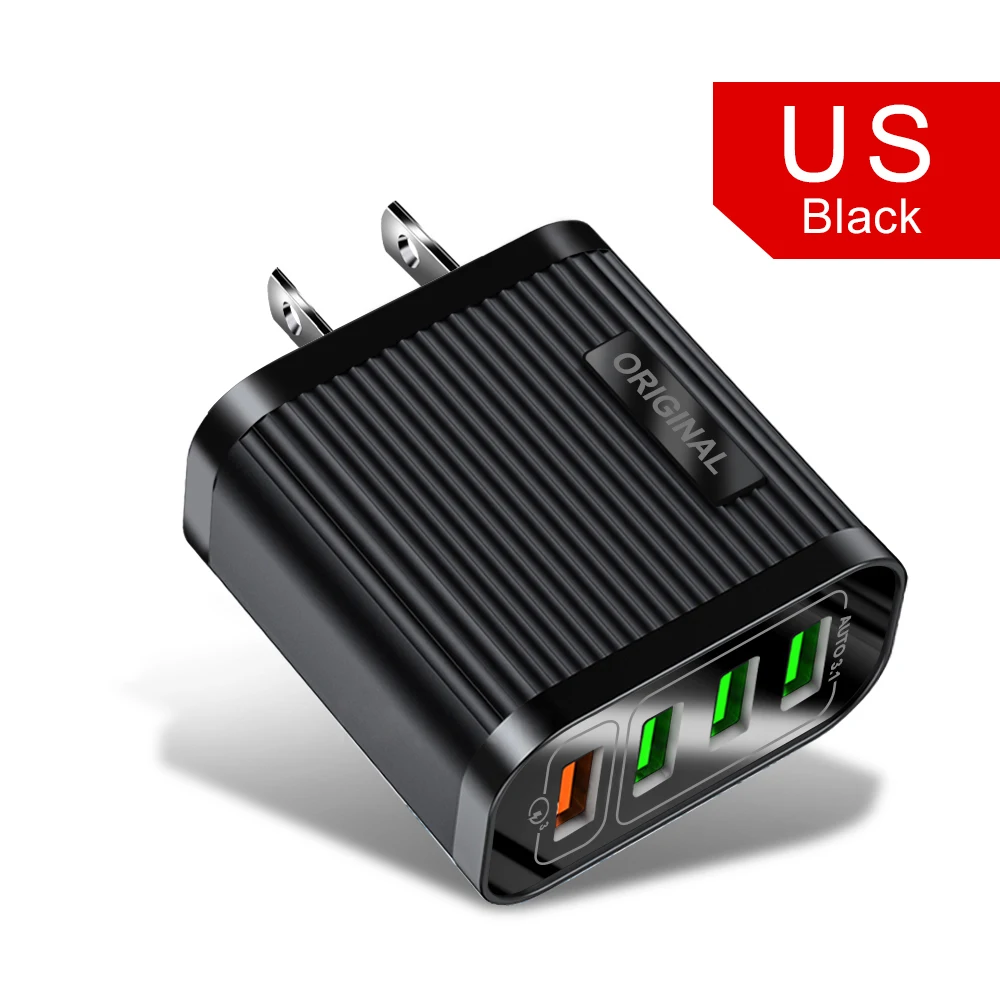 4 порта USB зарядное устройство Быстрая зарядка QC3.0 мобильный телефон зарядное устройство для смартфона usb зарядное устройство s ЕС мульти порт USB адаптер