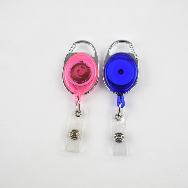 1pc Plastic Keychain Clip Retractable Badge Reel for Work Card Holder ID Employee's Lanyard Rope Office Supplies | Канцтовары для