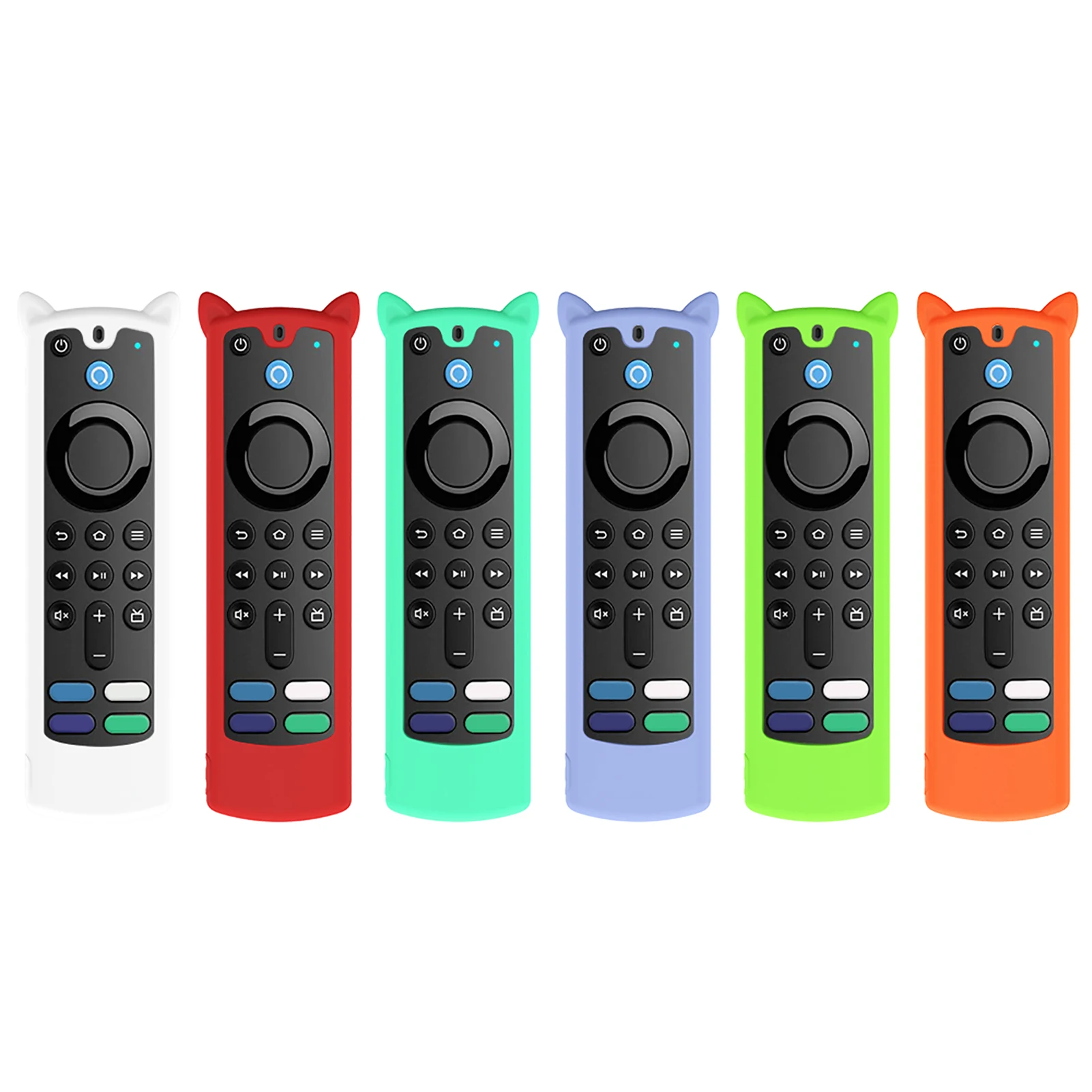 

Anti-slip Remote Protective Case For Alexa Voice Remote 3rd Gen Shockproof Anti-scratch Silicone Cover Sleeve Shell with Lanyard