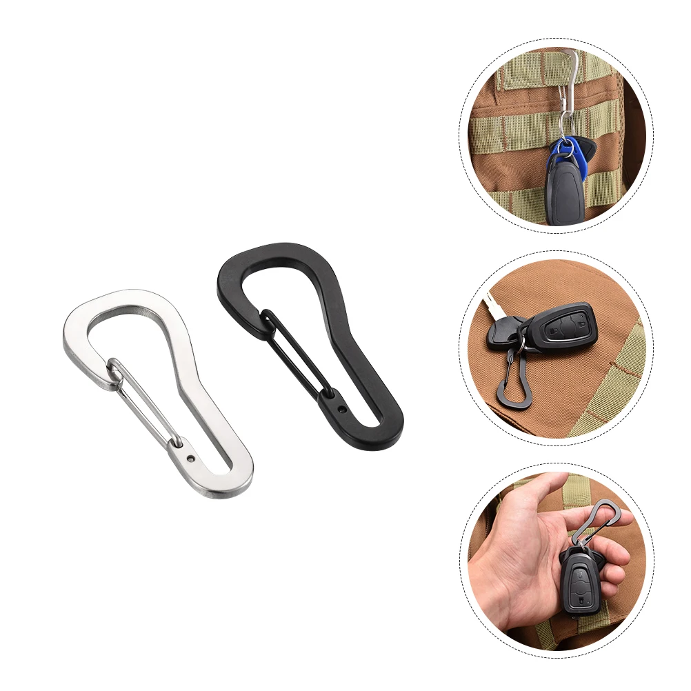 

4pcs Carabiners Climbing Lock Hanging Stainless Steel Carabiner Buckles Buckle Clips Hangers Hooks