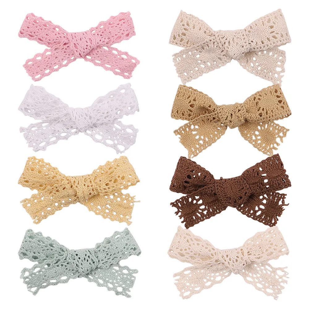

1pcs Lace Bow Hair Clips Korean Cotton Hair Bows Clips for Baby Kids Lovely Barrettes Hairpin Girls Hair Accessories Wholesale