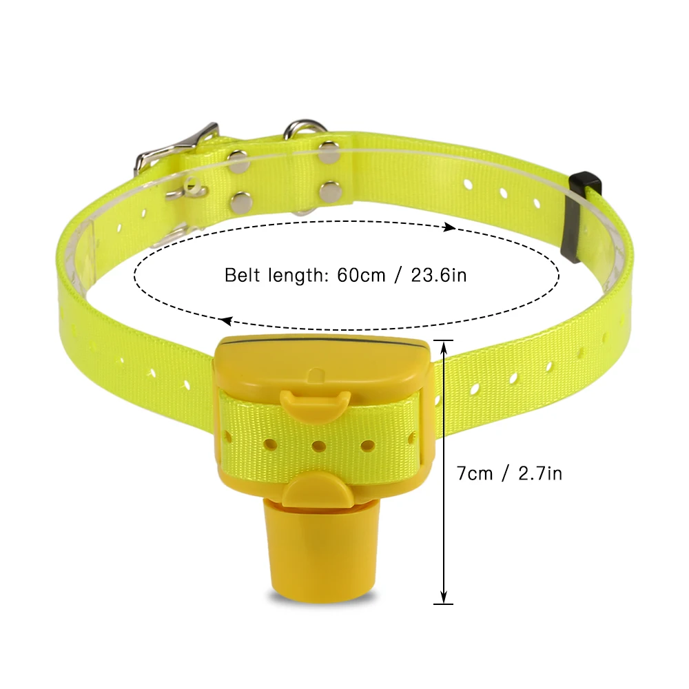 Охотничий ошейник желтого цвета для дрессировки собак с индикатором | Спорт и