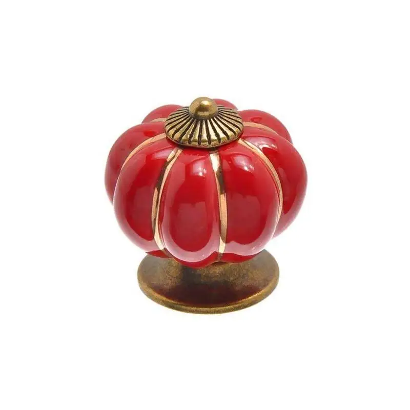 10 шт. дверные ручки в виде тыквы керамические комода ручка ящика/ручки шкафа