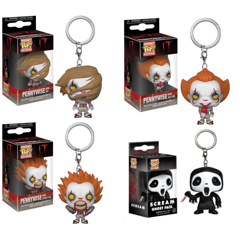 Funko POP Stephen King's It Pennywise крик призрак лицо брелок Виниловая фигурка Коллекционная модель игрушки