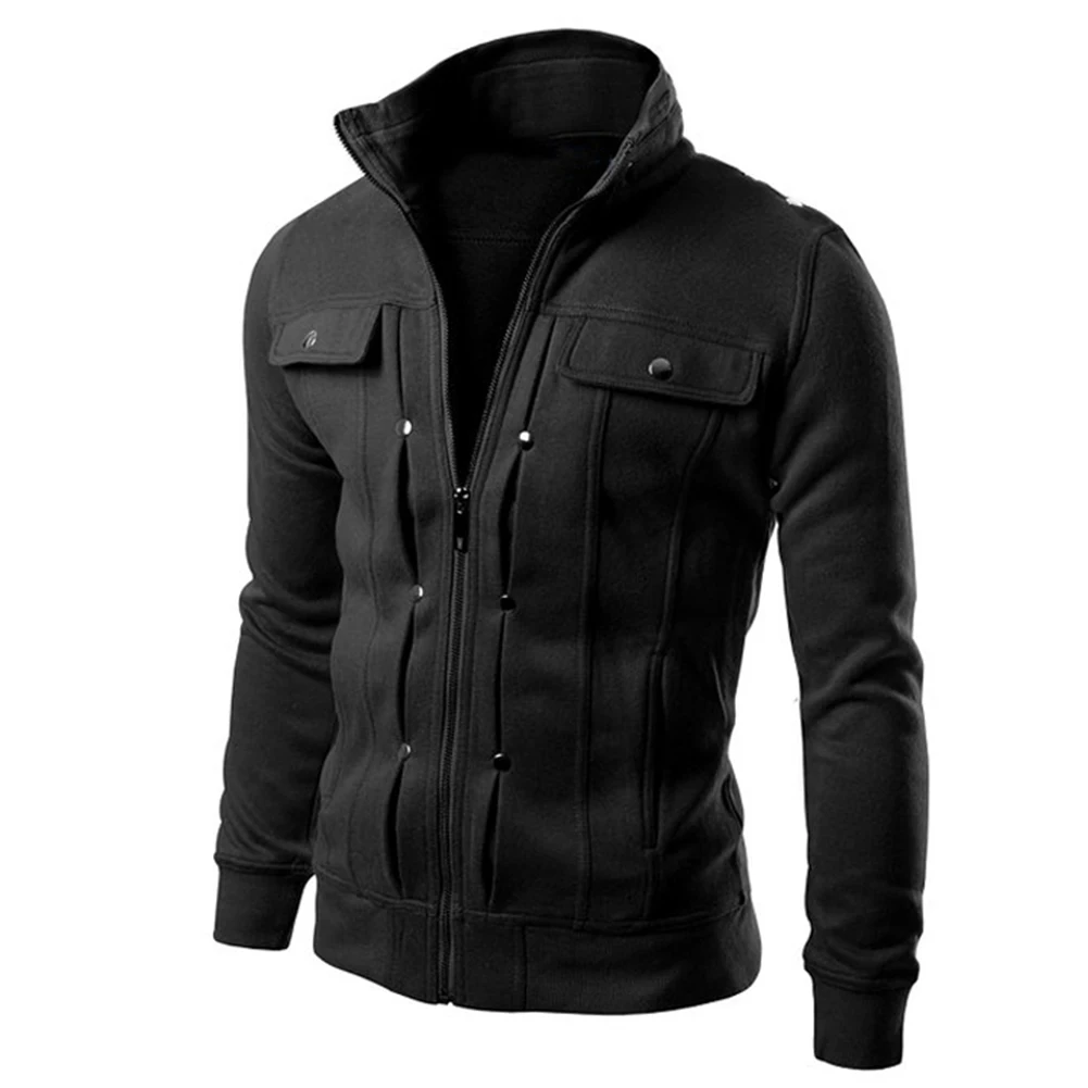 2019 осенне зимняя мужская куртка Мужское пальто теплая Повседневная на молнии