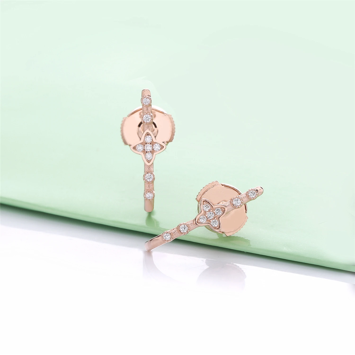 Moonmory 925 пробы серебряные серьги манжеты клипсы Epoque Boucle D Oreille с прозрачными