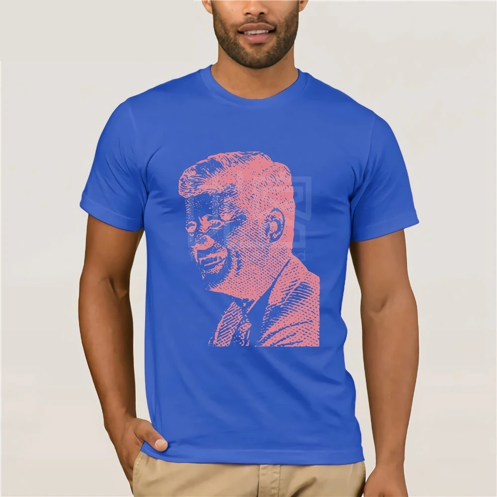 John F Kennedy T-Shirt Vintage JFK American President Tee men's T-shirt Clothes Popular Crewneck 100% Cotton Tees | Мужская одежда