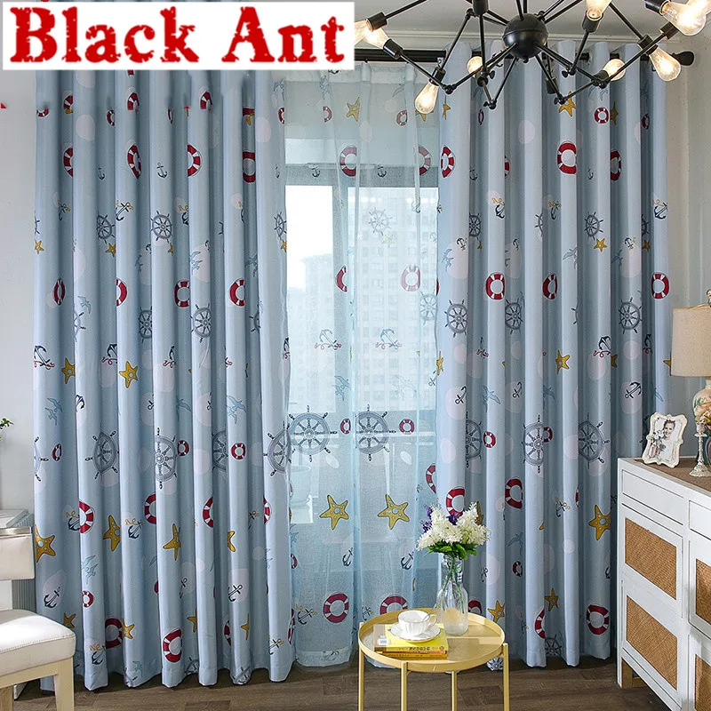 Занавеска для мальчиков с мультяшным рисунком Затемняющая драпировка окна