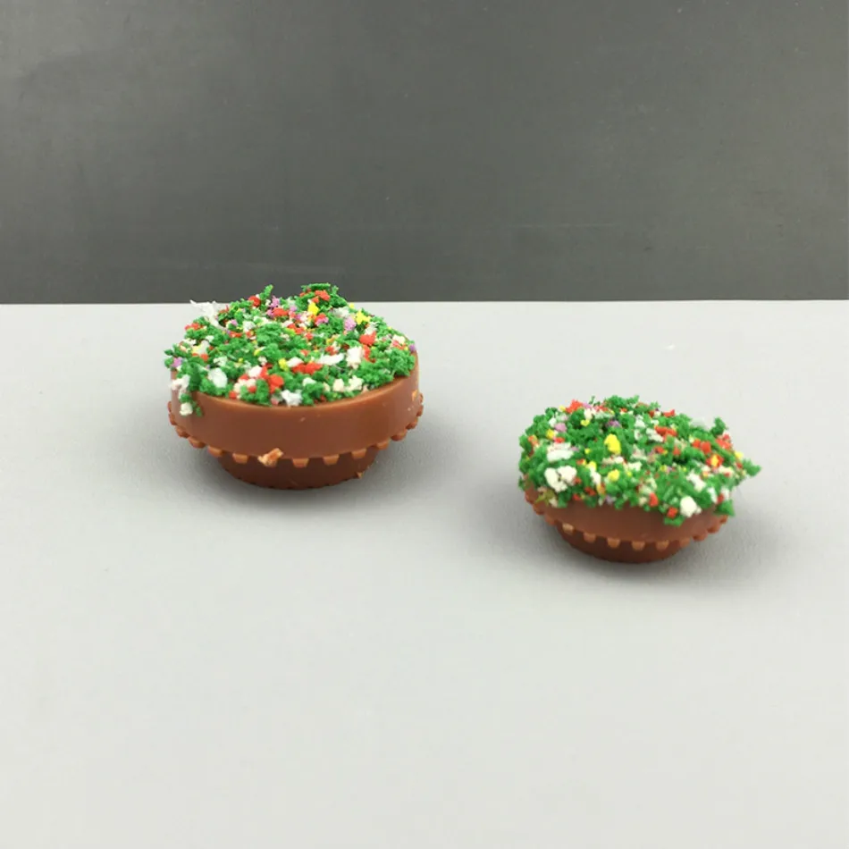 

10pcs Model Material Building Sand Table Landscape Model Greening Flower Bed Outdoor Flower Box Flower Car Flower Pot Flower