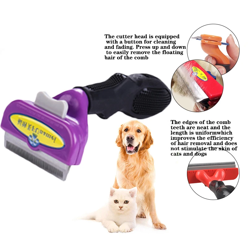 

Pet Hair shedding Comb Dog Cat hair remover Brush furminators for cats Hair Removal Comb for Dogs Cats Pet Supplie