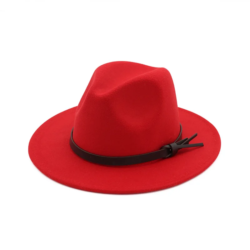 

X3015 Unisex Woolen Hat British Style Classic Jazz Hat Simple Woolen Felt Broad-Brimmed Hat Fashion Caps Fascinator Hats