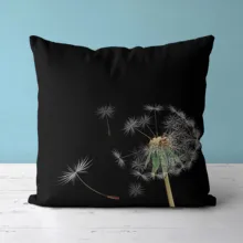 Almohada de respaldo para decoración del hogar, funda de almohada de diente de león verde, decoración para el hogar, 45x45, cojín suave para sofá (1)