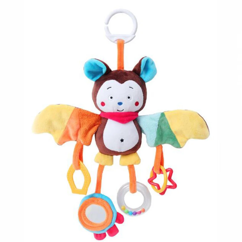 

Baby Plush Stroller Toys Newborn Baby Rattles Mobiles Cartoon Animal Hanging Bell Educational Baby Toys 0-12 Months