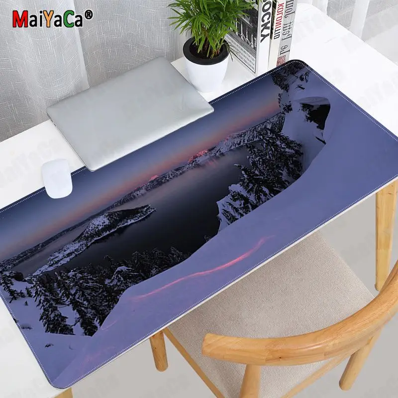 

Beautiful Sunset Snow Mountain Your Own Mats Rubber Mouse Durable Mousepad Size for CSGO Game Player Desktop PC Computer Laptop