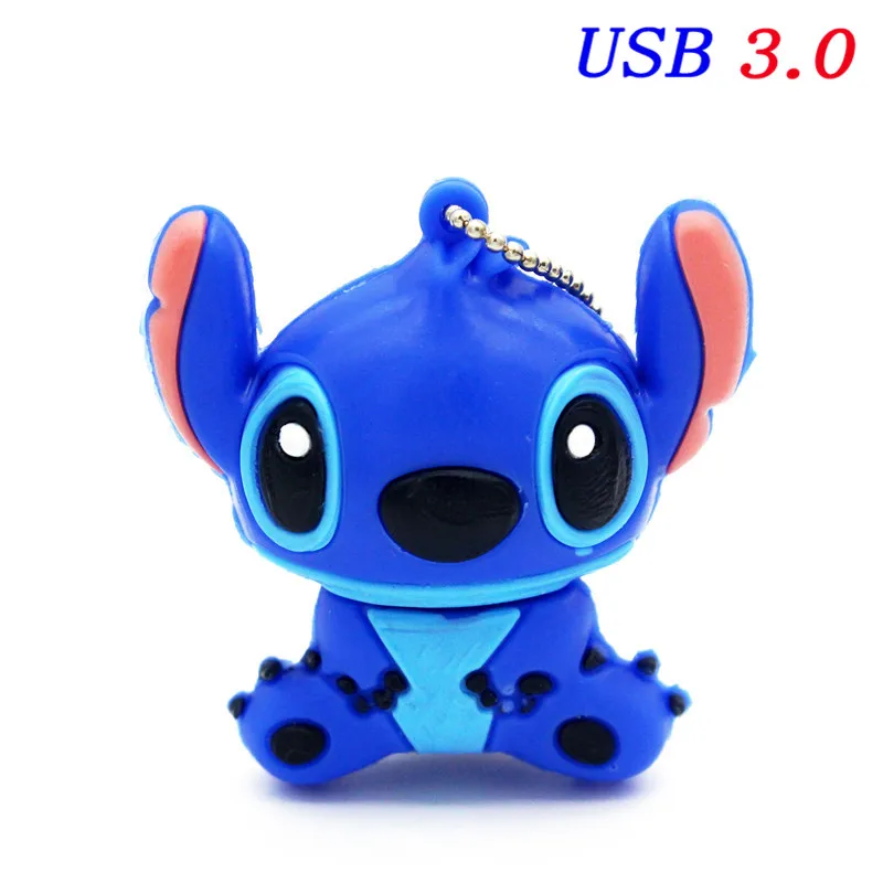 Blue JASTER 3,0 креативный мультфильм Ститч USB флеш-накопитель Подлинная Флешка 4 ГБ 8 ГБ 16 ГБ 32 ГБ 64 Гб карта памяти, Флеш накопитель u диск - Цвет: Blue