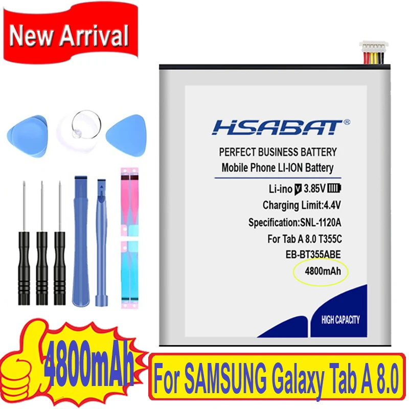 Фирменный 100% новый аккумулятор для Samsung Galaxy Tab A 8 0 T355 T355C 4800 ма · ч EB BT355ABE P355C с