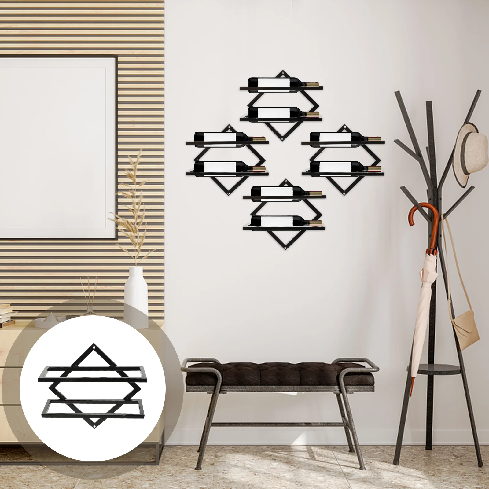 

1 шт. уникальная настенная подвесная стойка, декоративная настенная полка для дома