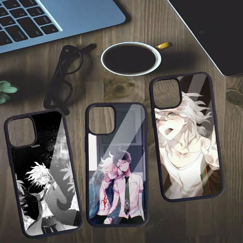 

Nagito Komaeda Japan anime Phone Case PC for iPhone 11 12 pro XS MAX 8 7 6 6S Plus X 5S SE 2020 XR