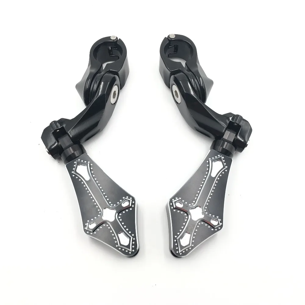 Черный чехол 1 25 дюйма 32 мм для мотоциклетных шоссе колышки ног моделей Harley Touring Road