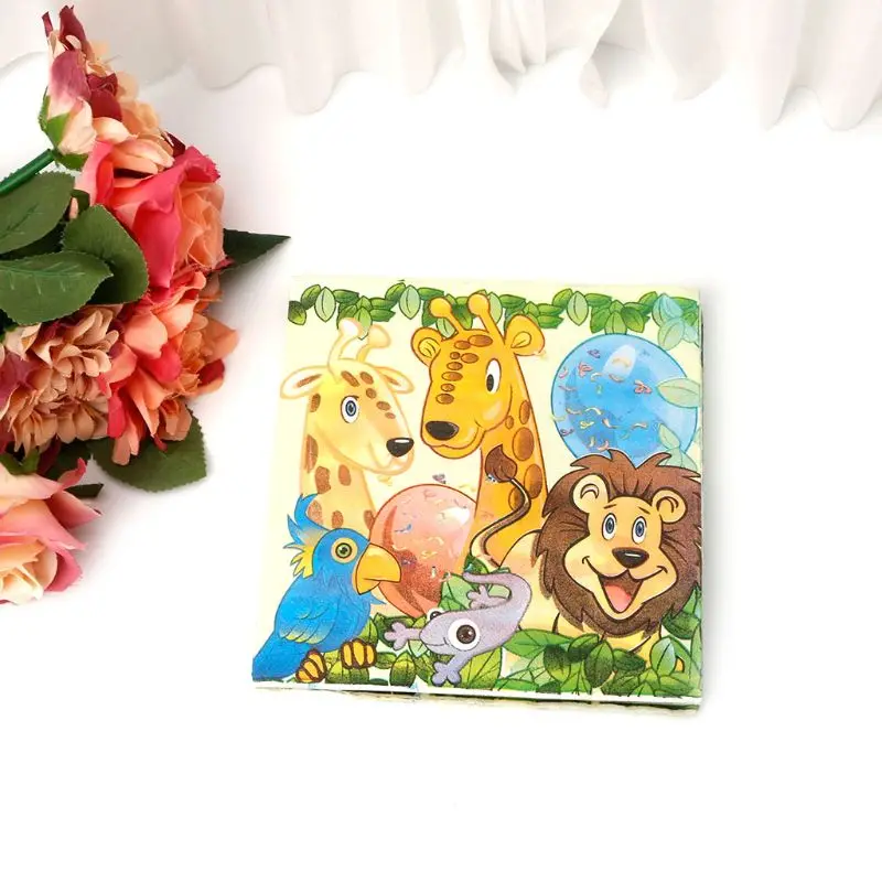 Милая салфетка с узором &quotКороль Лев Джунгли&quot для дня рождения | Красота и