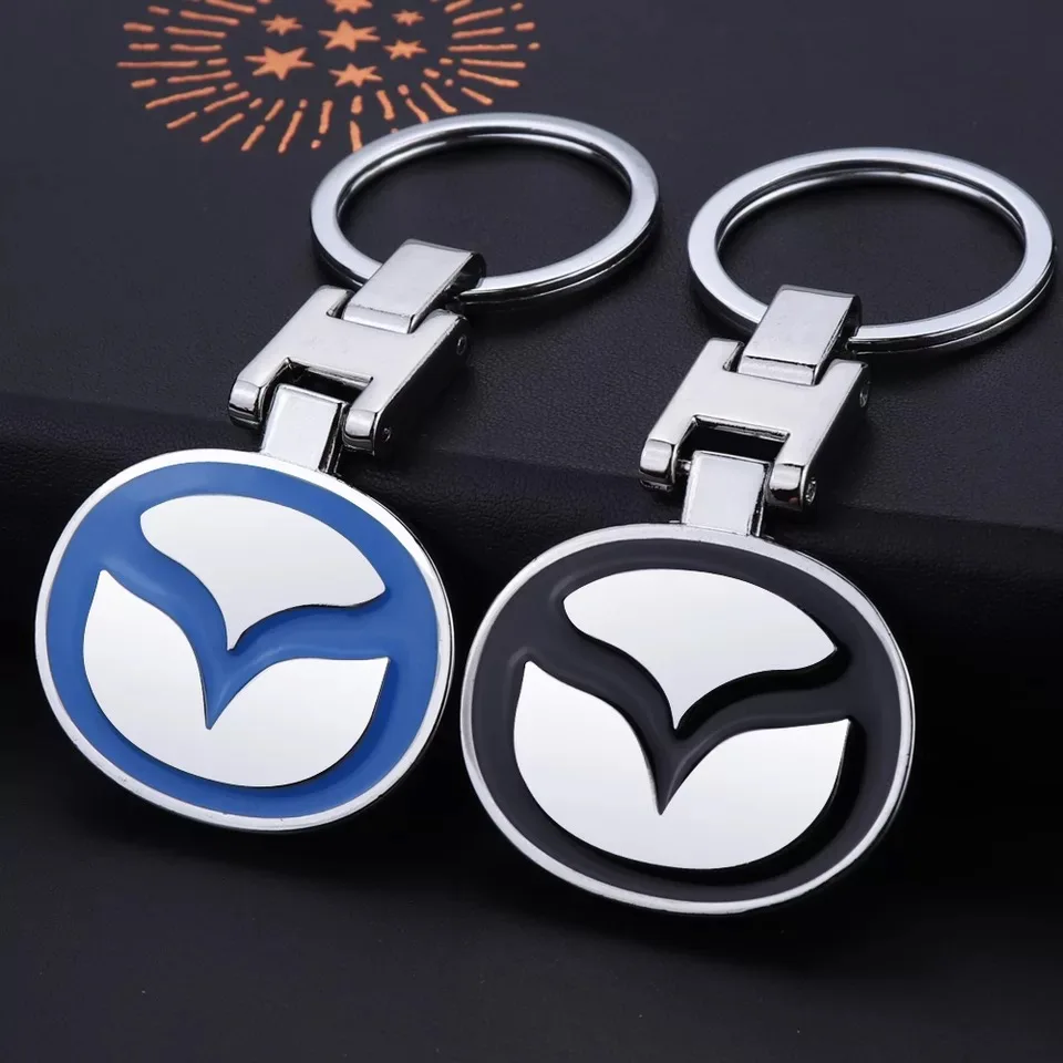 

3D Metal Car Emblem Keychain For Gift Key Ring For Mazda 3 Axela 2 Speed 6 Atenza MX5 323 CX5 CX30 CX3 CX7 CX9 RX8 RX7 626 Badge