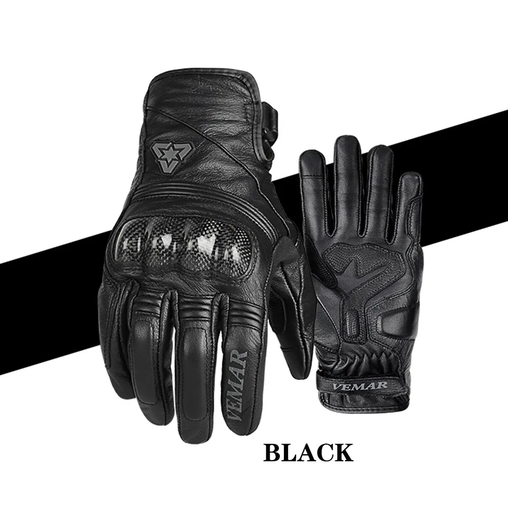Мотоциклетные перчатки для верховой езды в стиле ретро из козьей кожи с
