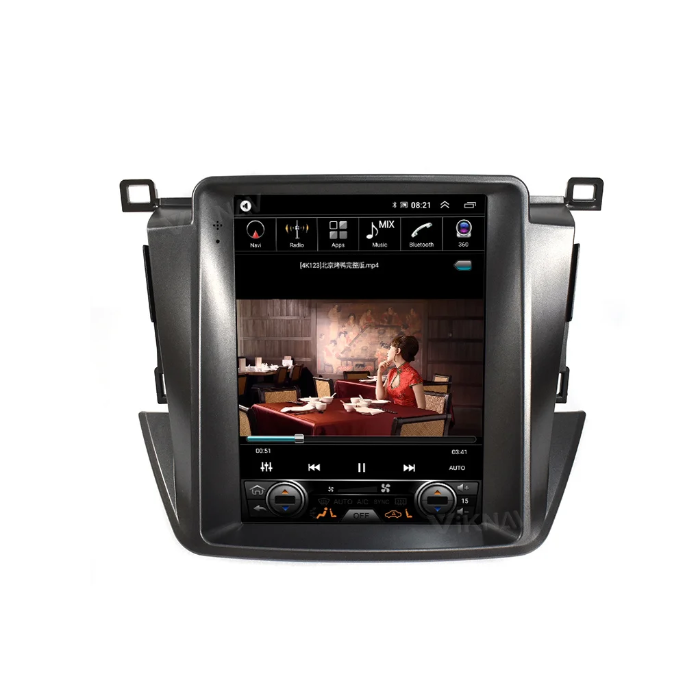 저렴한 자동차 라디오 안드로이드 테이프 레코더 도요타 RAV4 2014-2018 GPS 네비게이션 자동 비디오 오디오 멀티미디어 MP3 플레이어 무선 Carplay