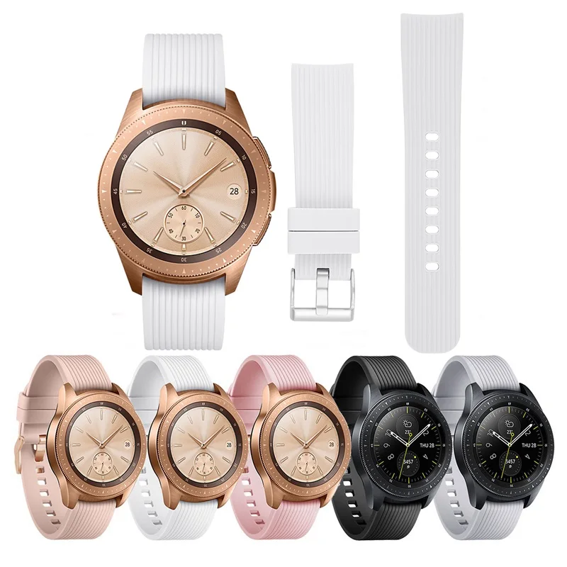 Ремешок силиконовый для Samsung Galaxy Watch 42 мм Active 2 40 44 Gear S2 браслет Huami Amazfit Bip|Ремешки