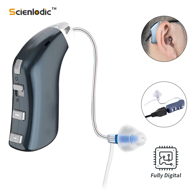 

RIC перезаряжаемый слуховой аппарат, профессиональный полностью цифровой слуховой аппарат, наушники, слуховое устройство для глухости, 16 по...