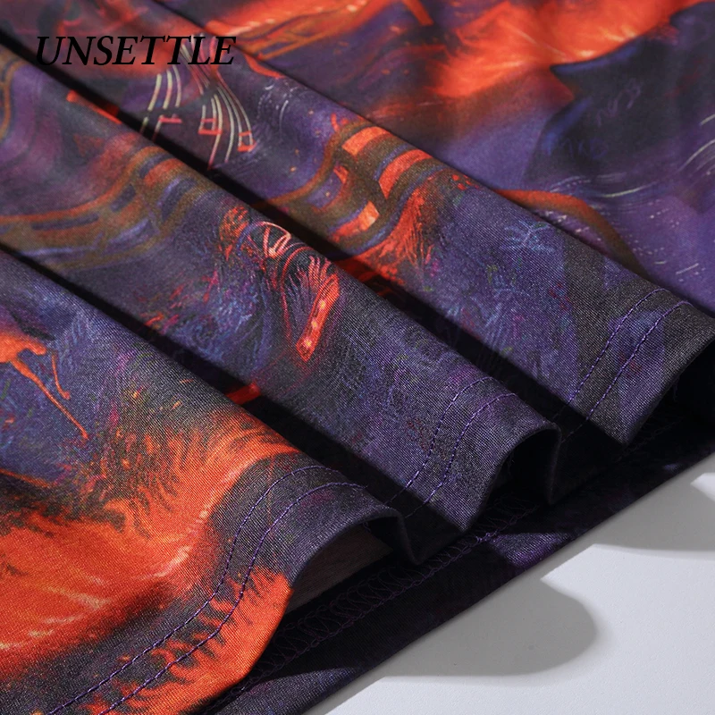 UNSETTLE 2020SS Harajuku футболка летняя Мужская/Женская Хип-Хоп с забавным принтом цвета