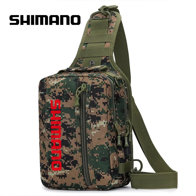 

2021 Shimano Men and Women Camouflage Single Fashion Sports Shoulder Bag Outdoor Travel Fishing Diagonal Package Casual Backpack