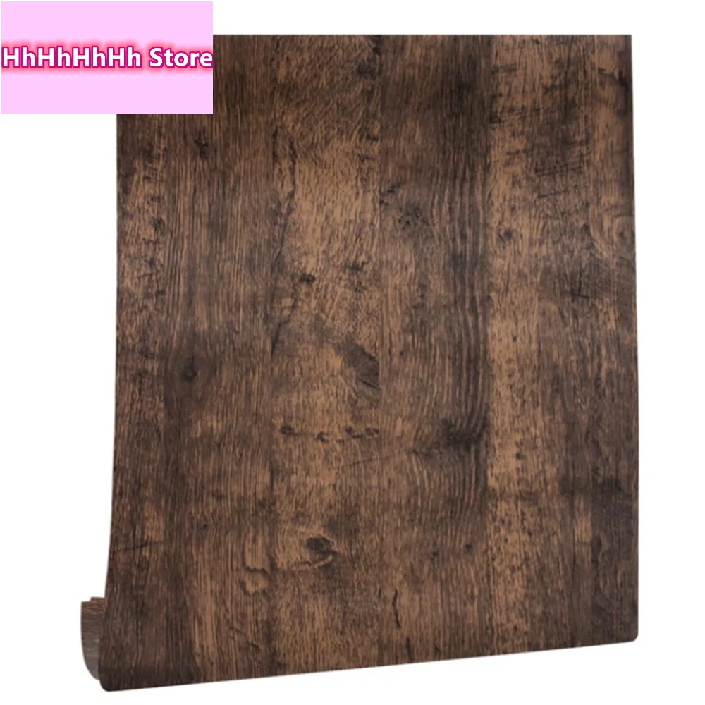 Коричневая древесная бумага самоклеящаяся пленка для стен с отделкой и клейкой