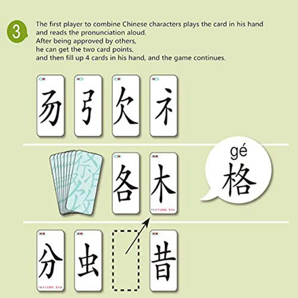 120Pcs Magic Chinese Characters Card Parent-Child Literacy Puzzle Game Kids Gift | Игрушки и хобби