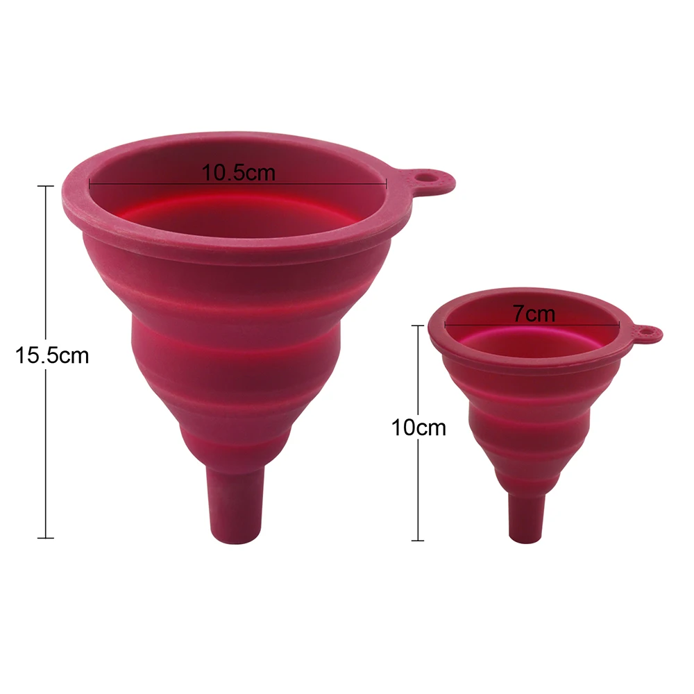 EHZ 2 шт./компл. силиконовая воронка Складная выдвижной портативный масленка