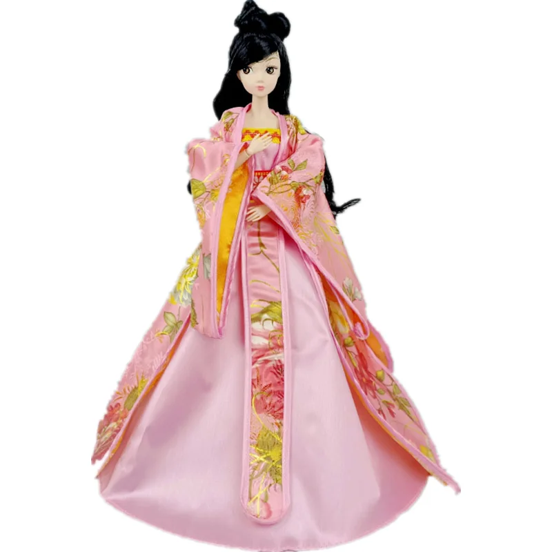 

3Pcs Cosplay Dress For Barbie Dolls 1/6 Traditional Chinese Ancient Beauty Costume Clothes Party Evening Dresses For Barbie Toys