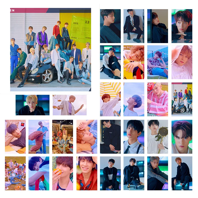 SEVENTEEN02 Kpop NUEST SEVENTEEN группы те же фото карты LOMO открытки 30 шт./компл. 88x56 мм - Цвет: SEVENTEEN02